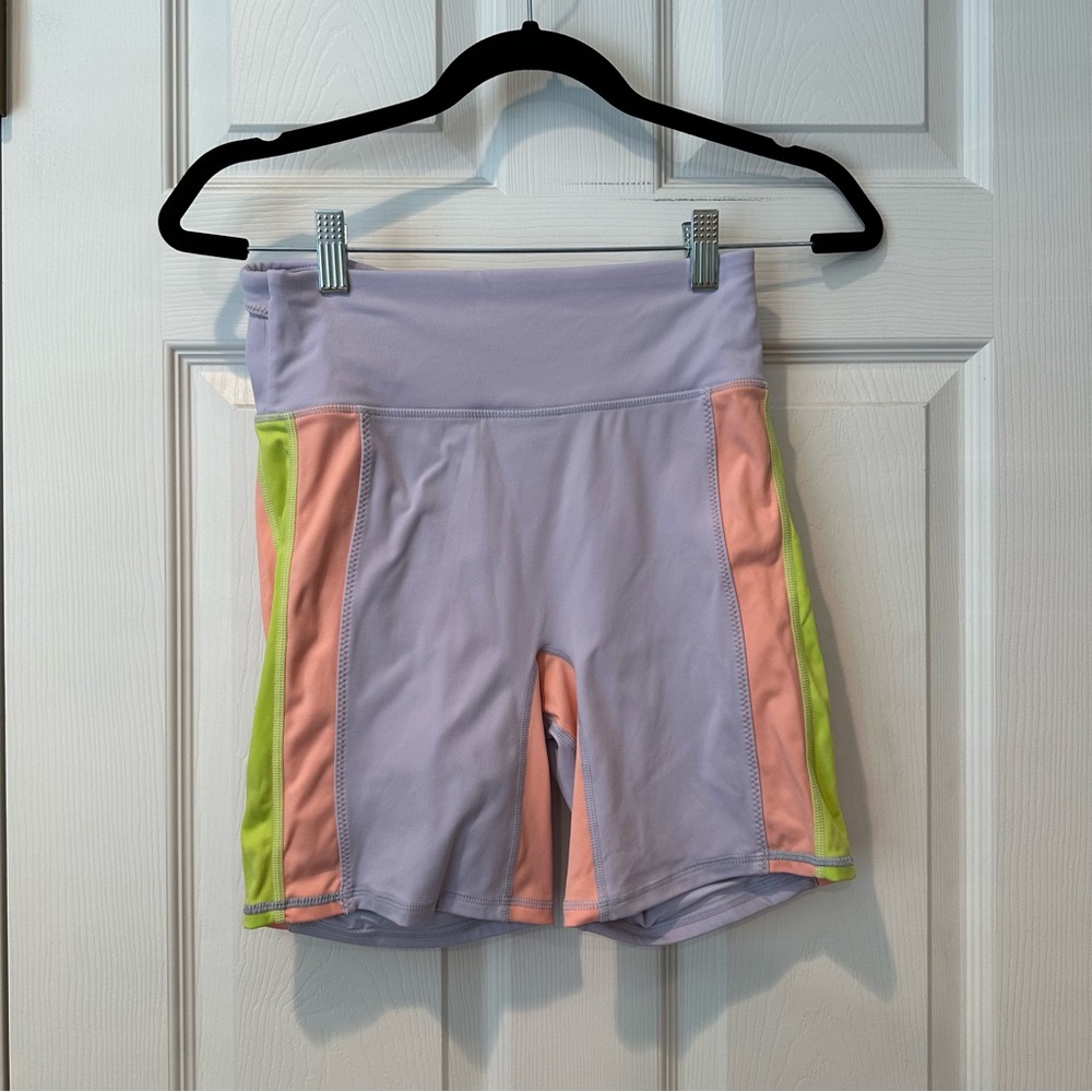 Fabletics Motion365 Colorblock Biker Shorts, Colorful Women's Athletic Shorts